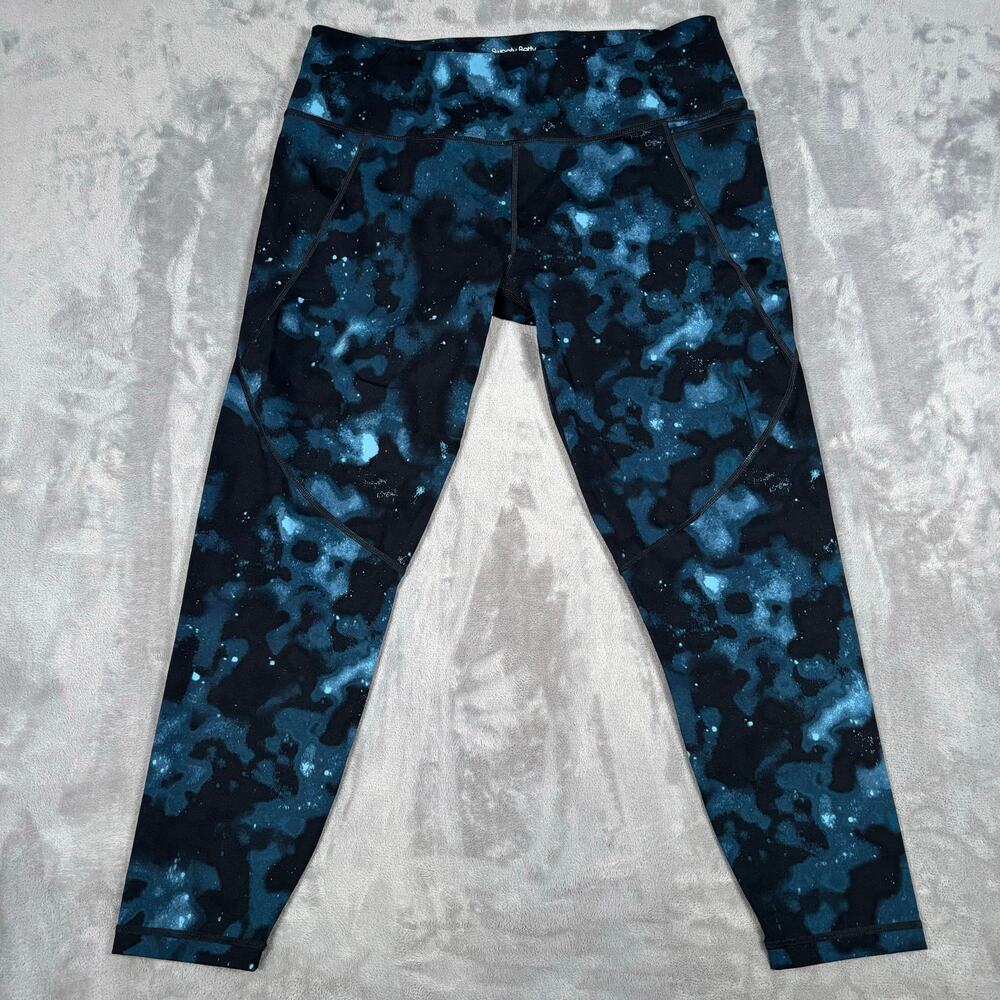 Sweaty Betty Power 7/8 Leggings Blue Galaxy Print Size XL (US 12)
